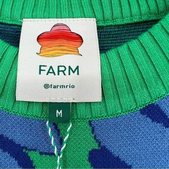 Farm‎ Rio Green Copacabana Mini Knit Dress - Picture 9 of 12